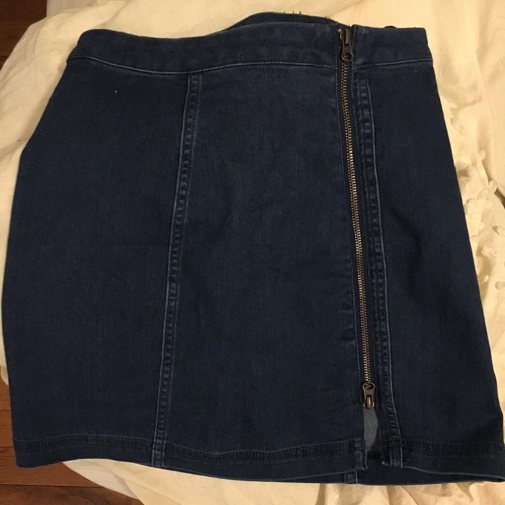 Free people this way or that denim mini skirt